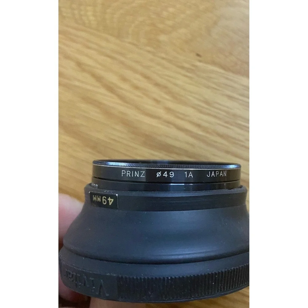 Vivitar 49mm Collapsible Lens Hood Folding Soft Rubber Threaded Baffled Japan